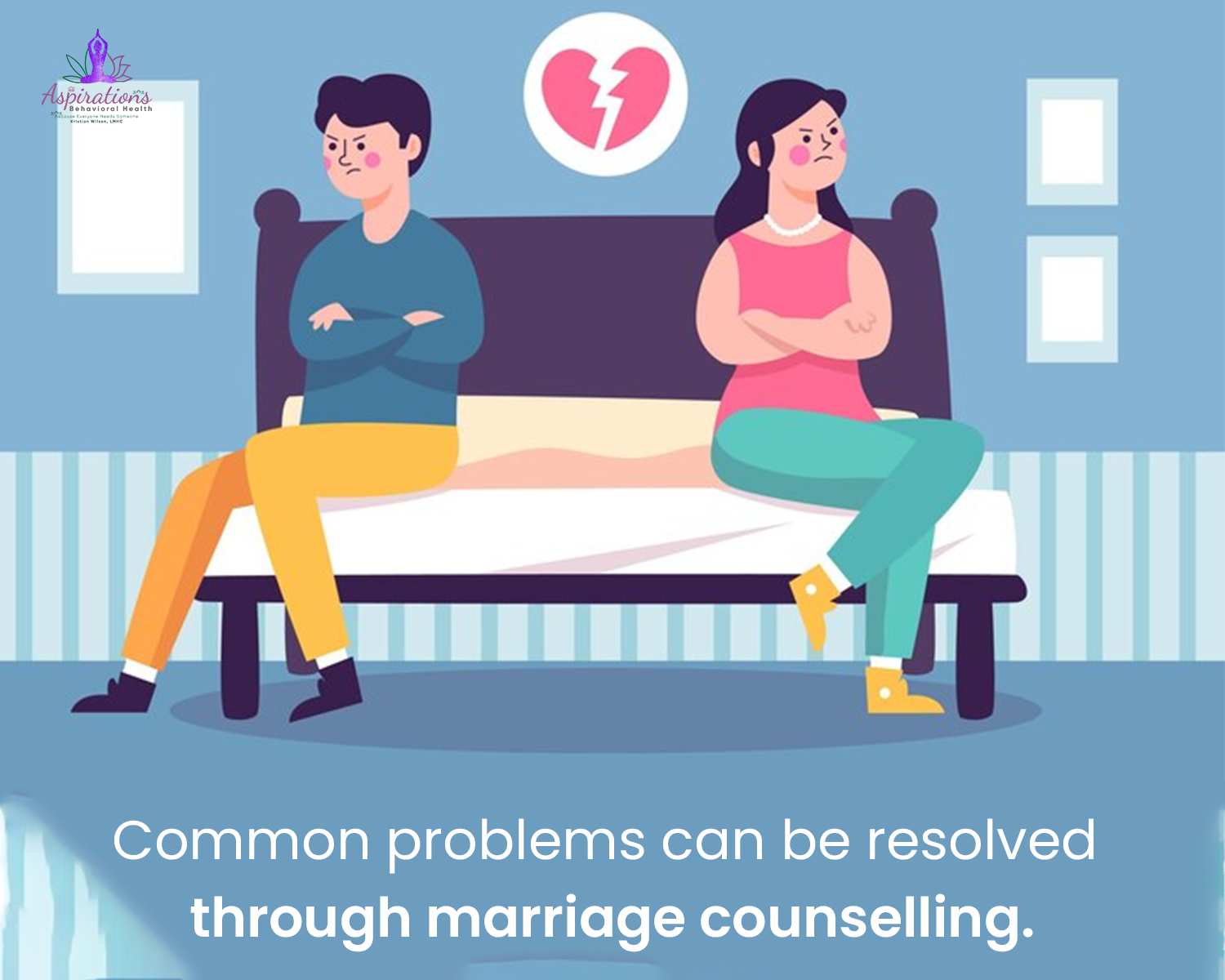 Common problems can be resolved through marriage counseling